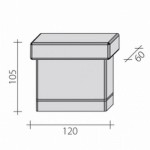 Counter, glass showcase FXC120-4