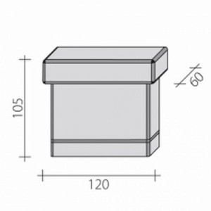 Counter, glass showcase FXC120-4