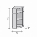 Internal, corner counter VA 9 4 W