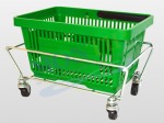 Stacker for supermarket baskets