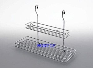 Double railing basket - chrome