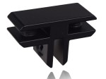 3 way aluminium glass connector/joint,  painted