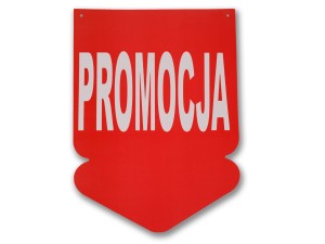 Tablica tabliczka strzałka PROMOCJA
