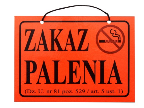 Tablica tabliczka z napisami ZAKAZ PALENIA