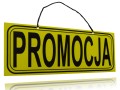 Tablica tabliczka z napisami PROMOCJA