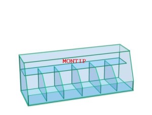 Glass display case 90 cm x 30 cm x 32 cm