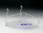 Corner railing basket - satin