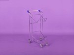 Double cart for supermarket baskets