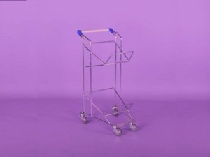 Double cart for supermarket baskets