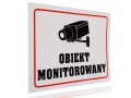 Tablica tabliczka z napisami OBIEKT MONITOROWANY naklejka