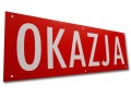 Tablica etykieta z napisami OKAZJA 69x24
