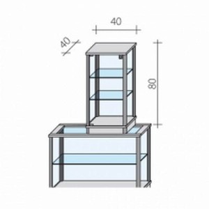 Extension for shopping display case VA 10
