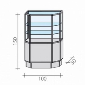 Counter, display case FWH-100-3