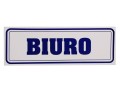 Tablica tabliczka z napisami BIURO
