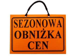 Tablica tabliczka SEZONOWA OBNIŻKA CEN A5