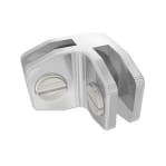 Corner glass connector/joint, chrome plated