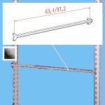 Ramię owalne krótkie dla modułu 64cm chrom