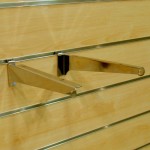 Wspornik (2 szt.) 30 cm do półki w systemie paneli frezowanych shop wall CHROM