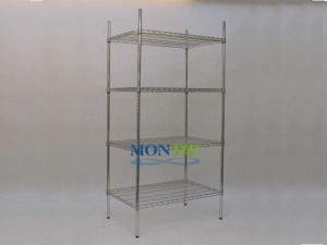Mesh shelving system, chrome plated 90 cm x 45 cm x 180 cm (1)