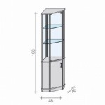 Corner, shopping display case VA 5-DW