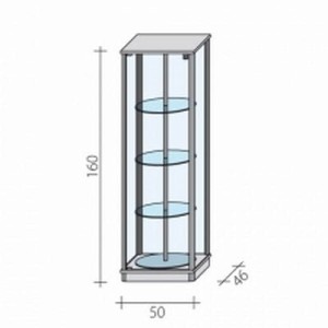 Rotating, shopping display case VA 4 OBR