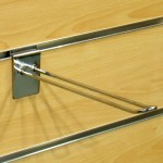 Haczyk/ Zawieszka podwójna 25 cm na panel frezowany shop wall CHROM