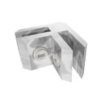2 way glass connector/joint,  stark aluminium