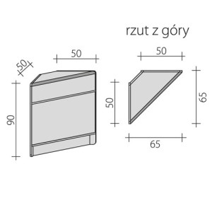 External, corner showcase