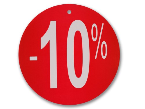 Tabliczka tablica informacyjna z napisami -10% promocja