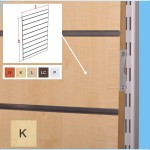 Plecy z płyty laminowanej panelowe montowane przed licem nóg dla modułu 64cm