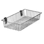 Półka/Kosz druciany na panel frezowany shop wall CHROM 90x30x15cm