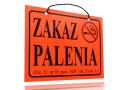 Tablica tabliczka z napisami ZAKAZ PALENIA informacyjna do zawieszenia