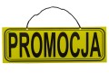 Tablica tabliczka z napisami PROMOCJA