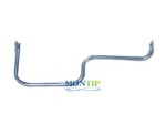 Chrome-plated bent arm hanger of perforated strip 120 cm