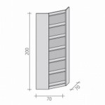 Corner shelving rack RNW 200
