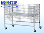 Kosz wyprzedażowy marketowy120x80x85cm na kółkach  ocynkowany