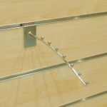 Arched, chrome-plated hanger with 7 balls for space wall
