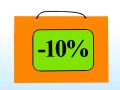 Tabliczka z napisami -10%