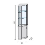 Corner, shopping display case VA 5 DW (1)