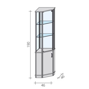 Corner, shopping display case VA 5 DW (1)