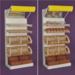 Metal bakery  shop stand for bread display  A-A-PIE-2