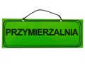 Tablica przymierzalnia z napisami etykieta