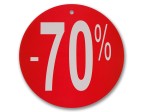 Tablica - etykieta okrągła -70% fi 24cm