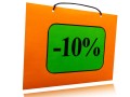 Tabliczka tablica etykieta z napisami -10%
