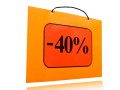 Tabliczka tablica etykieta z napisami -40%