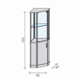Corner, shopping display case VA 6 DWZ