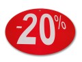 Tablica tabliczka kartonowa okrągła z napisami -30% fi 24 cm montip.jpg