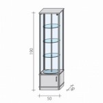 Rotating, shopping display case VA 2 DOBR