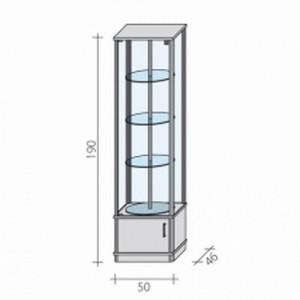 Rotating, shopping display case VA 2 DOBR