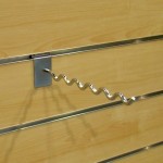 Haczyk/ Zawieszka 30 cm na panel frezowany shop wall zygzak CHROM 